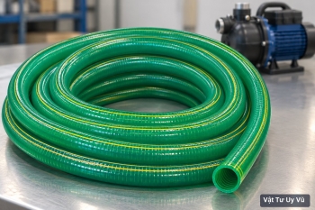 Tuyến hút nước có bọt khí: kiểm tra ống PVC lõi thép và đầu nối