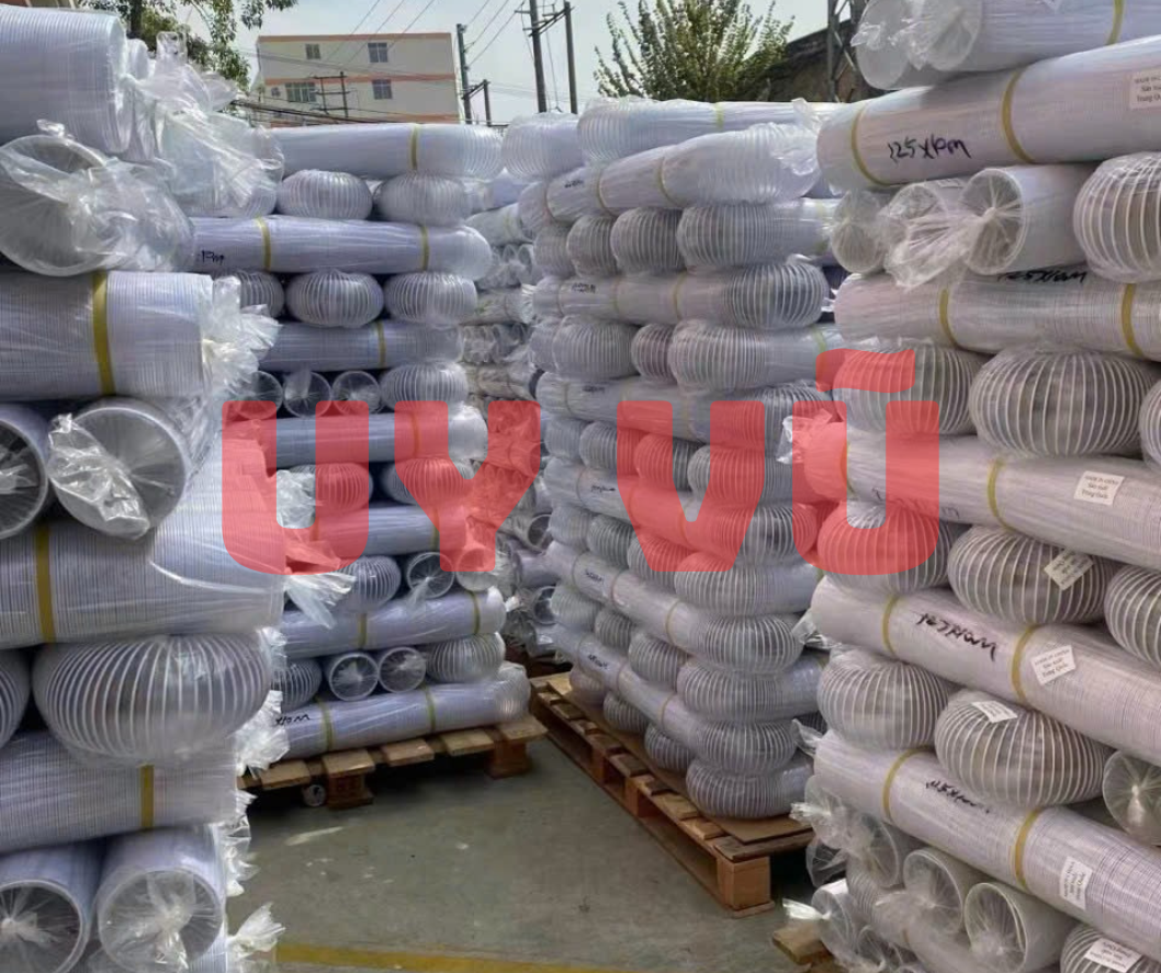 Ống hút bụi lõi thép phi 60mm lắp trong hệ thống hút bụi nhà xưởng