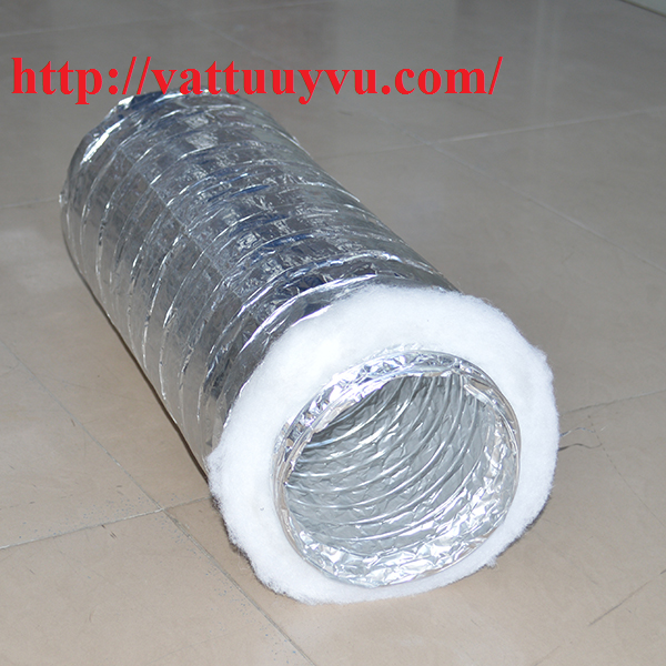 ống gió mềm nhôm có bảo ốn D250 - ống nhôm Hàn Quốc giao hàng toàn quốc