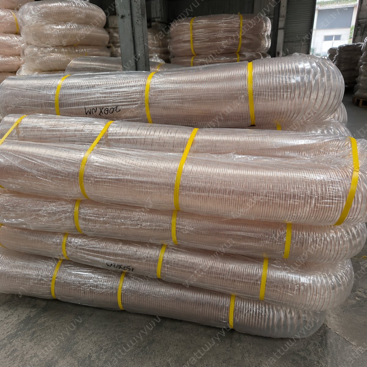 Ống hút bụi PU lõi đồng phi 170mm chống tĩnh điện - ảnh thực tế cuộn ống PU lõi đồng