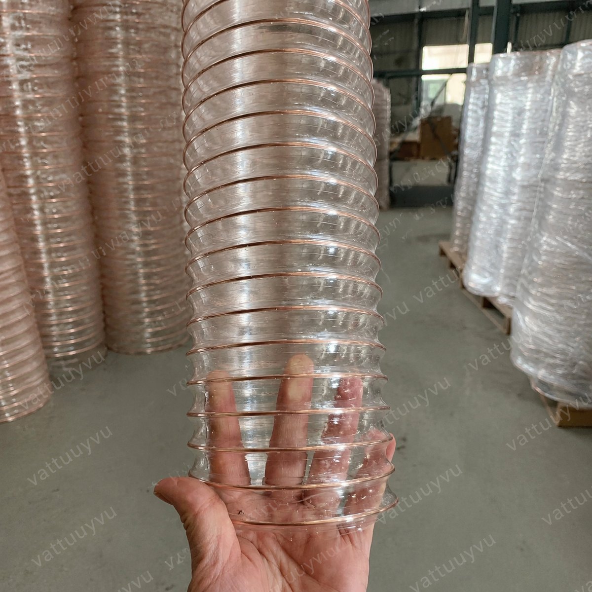Ống hút bụi PU lõi đồng phi 90mm chống tĩnh điện trong kho Vật Tư Uy Vũ