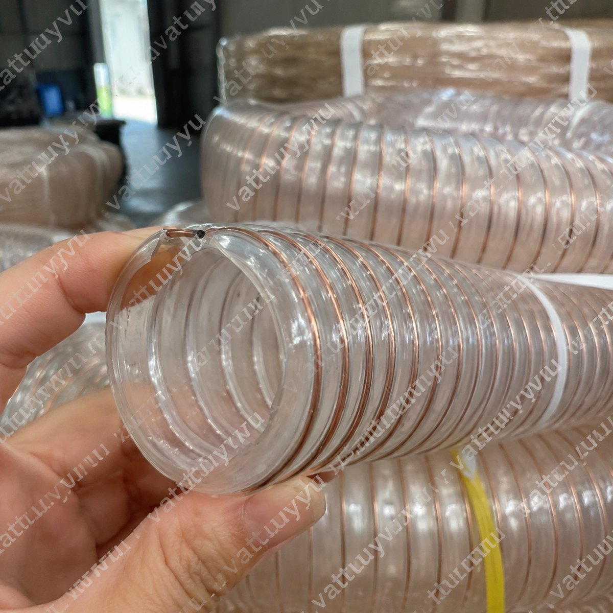 Ống hút bụi PU lõi đồng phi 40mm chống tĩnh điện tại Vật Tư Uy Vũ