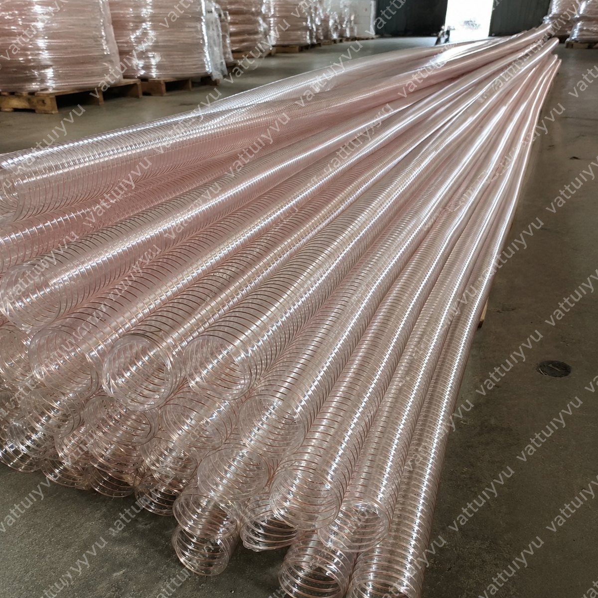Ống hút bụi PU lõi đồng phi 160mm chống tĩnh điện - ảnh thực tế cuộn ống PU lõi đồng