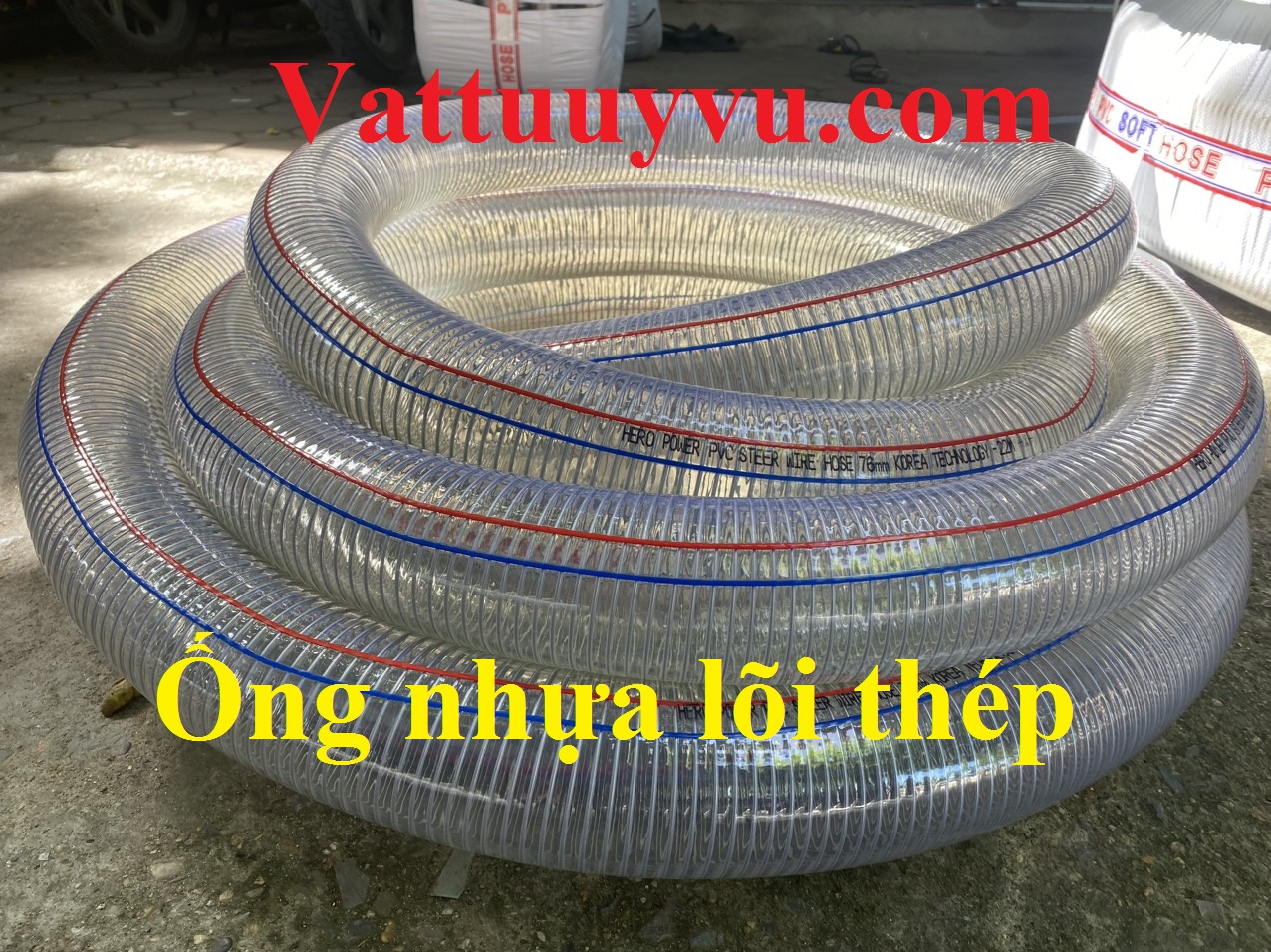 Ống nhựa lõi thép dẫn xăng dầu phi 32mm giao hàng toàn quốc