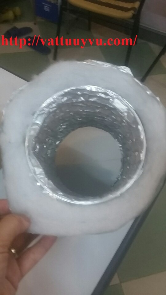 Cấu tạo và ứng dụng của ống gió mềm nhôm có bảo ông Phi 150 ( cách nhiệt , cách âm , sợi Polyester)